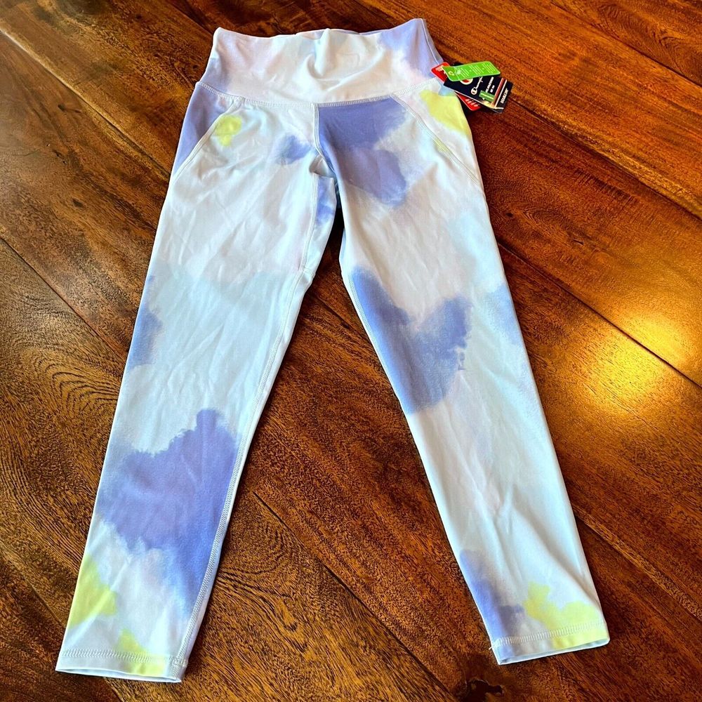 Champion Leggings Women Small Multicolor Tie Dye Stretch High-Waist Pull On Yoga